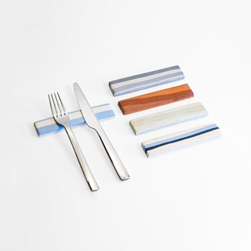 SET OF 8 CUTLERY REST IN VITRIFIED CERAMIC